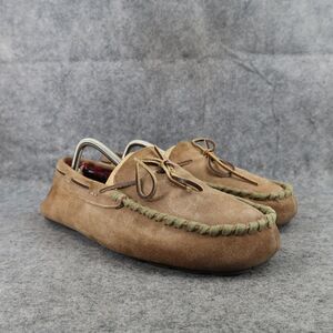 Woolrich Shoes Men 7.5 Slipper Loafer Leather Moccasin Comfort Casual Flannel XS